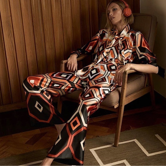 NEW!! ZARA PRINTED BELTED JUMPSUIT - Picture 3 of 12